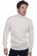 Cashmere men chunky sweater lucas natural ecru m