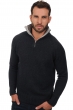 Cashmere men chunky sweater olivier charcoal marl flanelle chine l