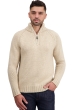 Cashmere men polo style sweaters tripoli natural winter dawn natural beige 3xl