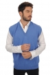 Cashmere men waistcoat sleeveless sweaters balthazar blue chine xl