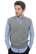 Cashmere men waistcoat sleeveless sweaters balthazar grey marl 3xl