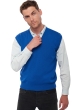 Cashmere men waistcoat sleeveless sweaters balthazar lapis blue xl