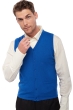 Cashmere men waistcoat sleeveless sweaters basile lapis blue m