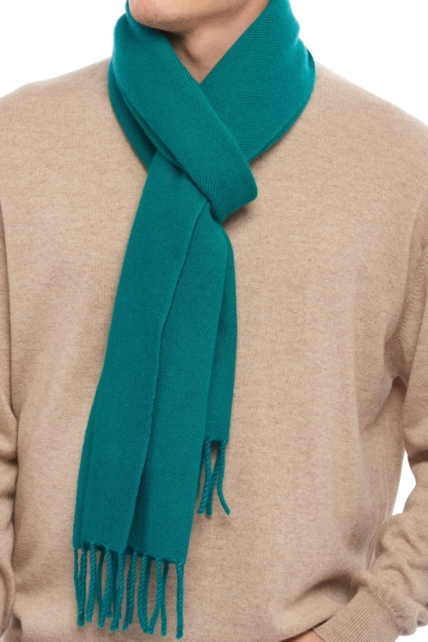 Cashmere accessories scarf mufflers zak200 forest green 200 x 35 cm