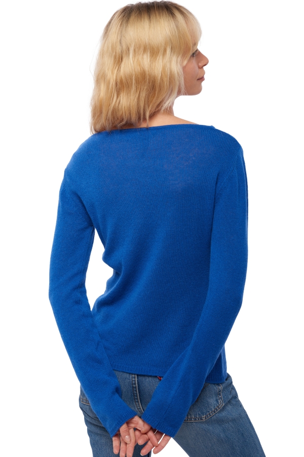 Cashmere ladies basic sweaters at low prices caleen lapis blue 4xl