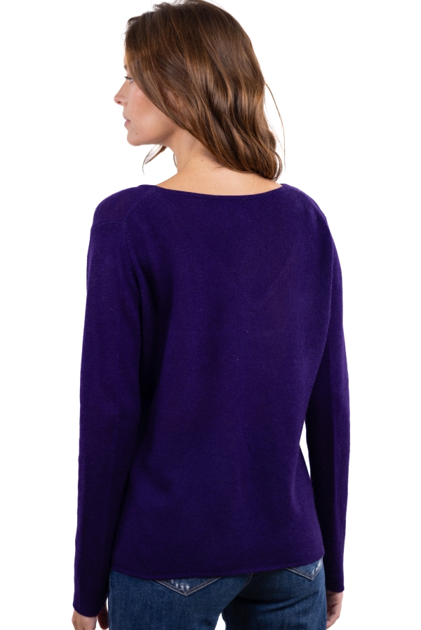 Cashmere ladies basic sweaters at low prices flavie deep purple m