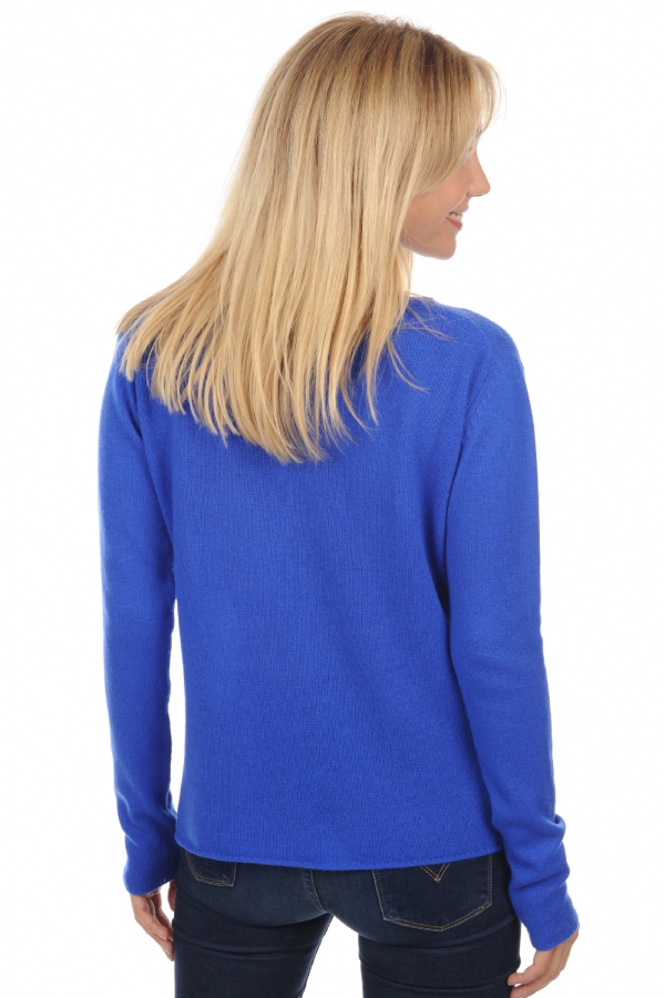Cashmere ladies basic sweaters at low prices flavie lapis blue 2xl