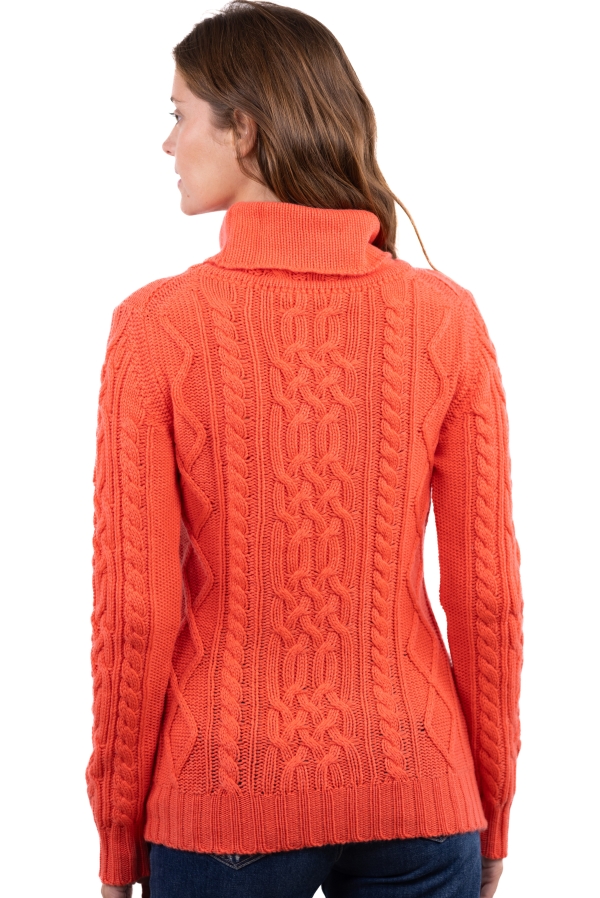 Cashmere ladies chunky sweater wynona coral xl