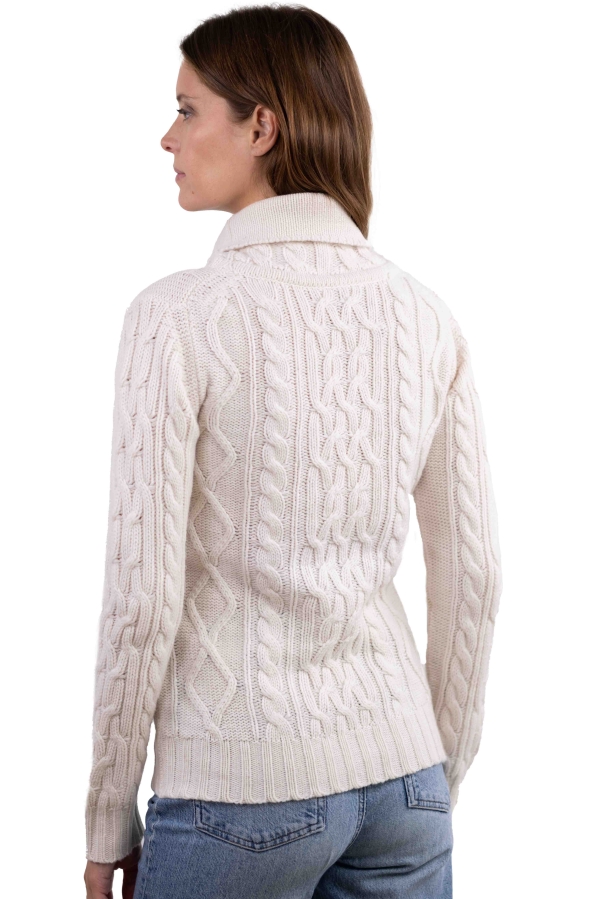 Cashmere ladies chunky sweater wynona off white xs
