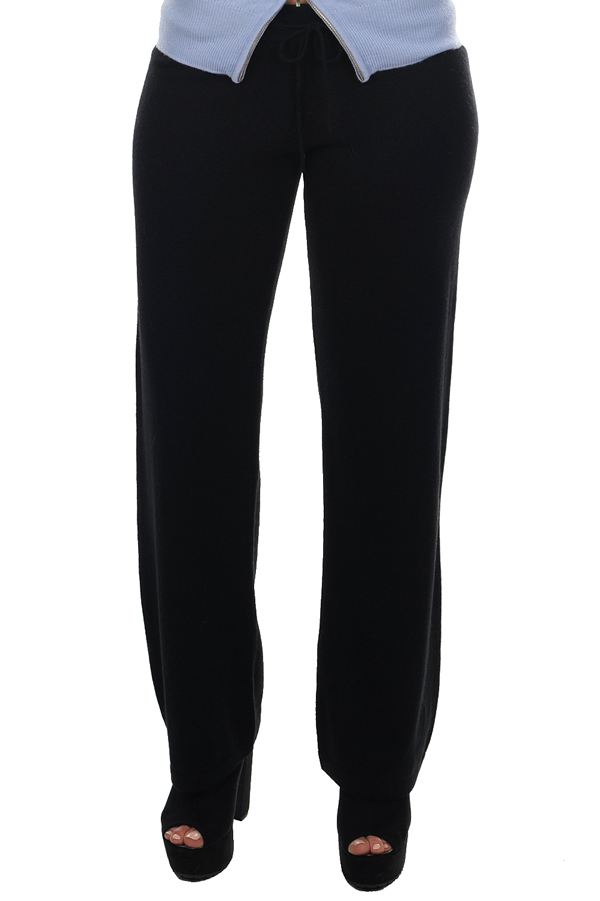 Cashmere ladies trousers leggings malice black 3xl