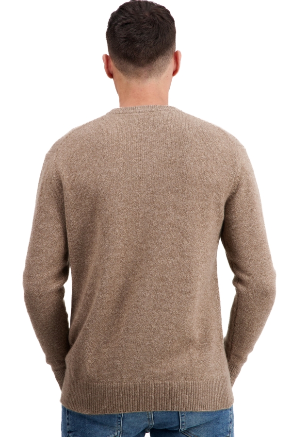 Cashmere men basic sweaters at low prices touraine first tan marl 3xl