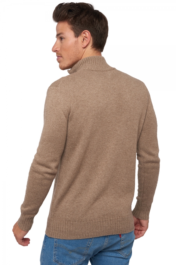 Cashmere men chunky sweater maxime natural brown natural beige 4xl