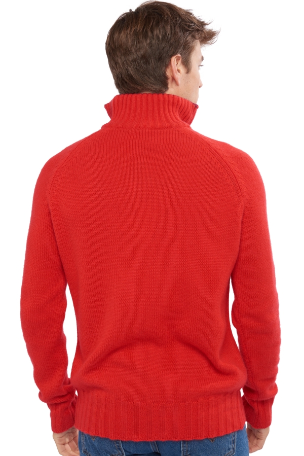 Cashmere men chunky sweater olivier rouge bordeaux s