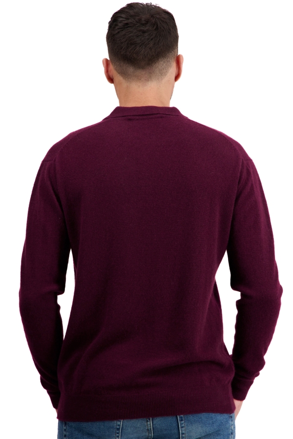 Cashmere men polo style sweaters tarn first bordeaux l