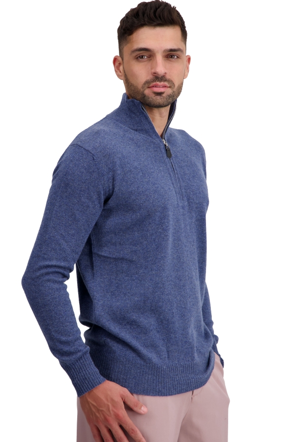 Cashmere men polo style sweaters toulon first nordic blue l