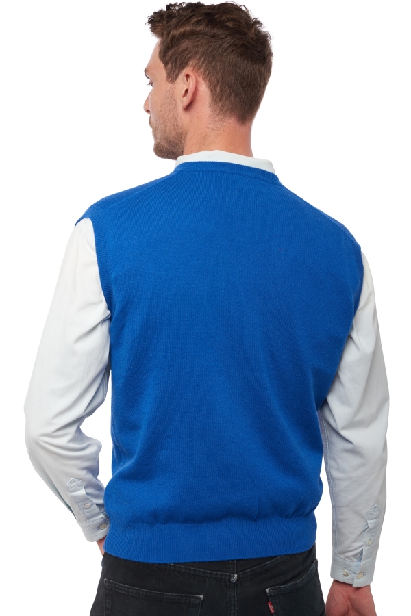 Cashmere men waistcoat sleeveless sweaters balthazar lapis blue 3xl