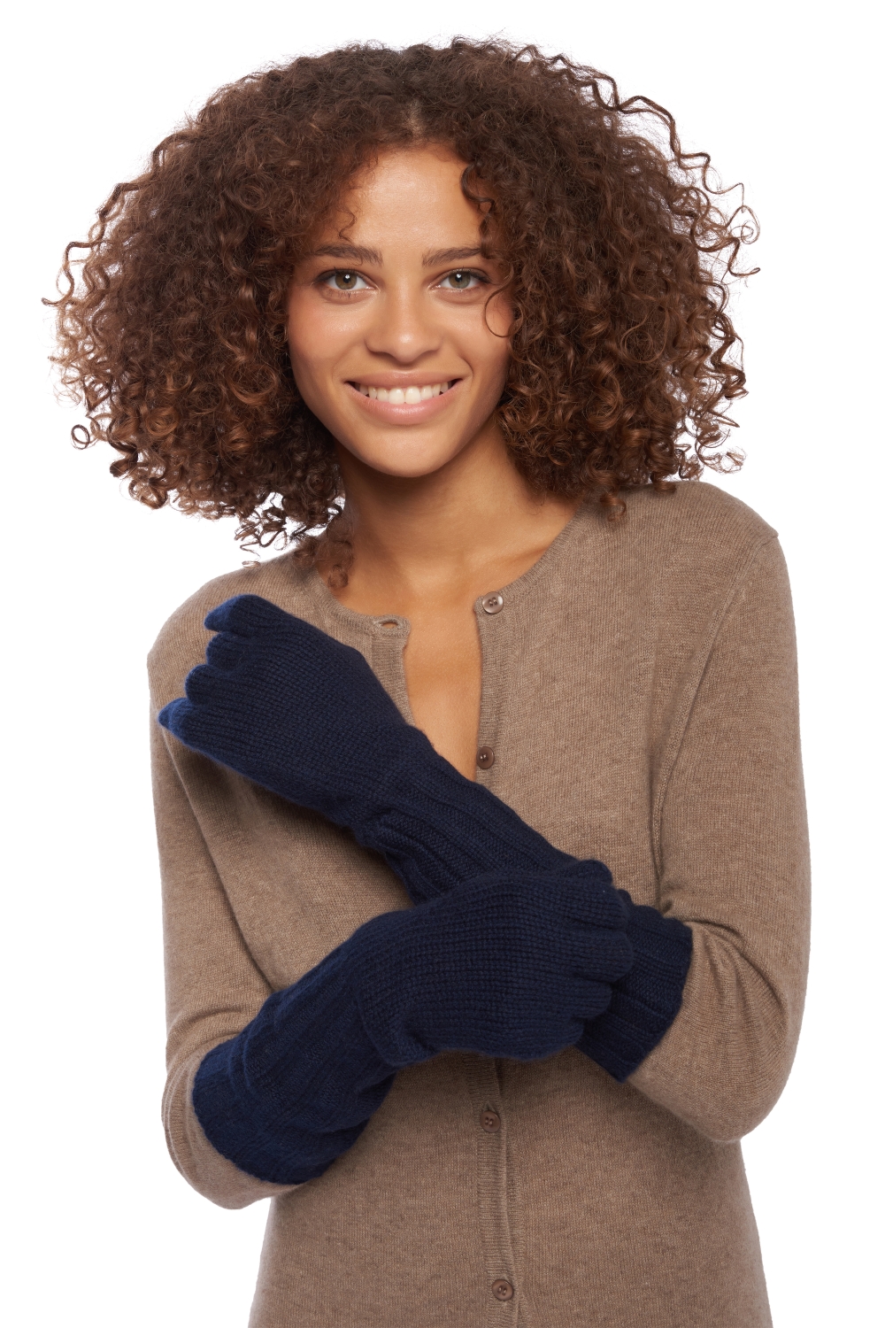 Cashmere accessories gloves tadam dress blue 41 x 13 cm