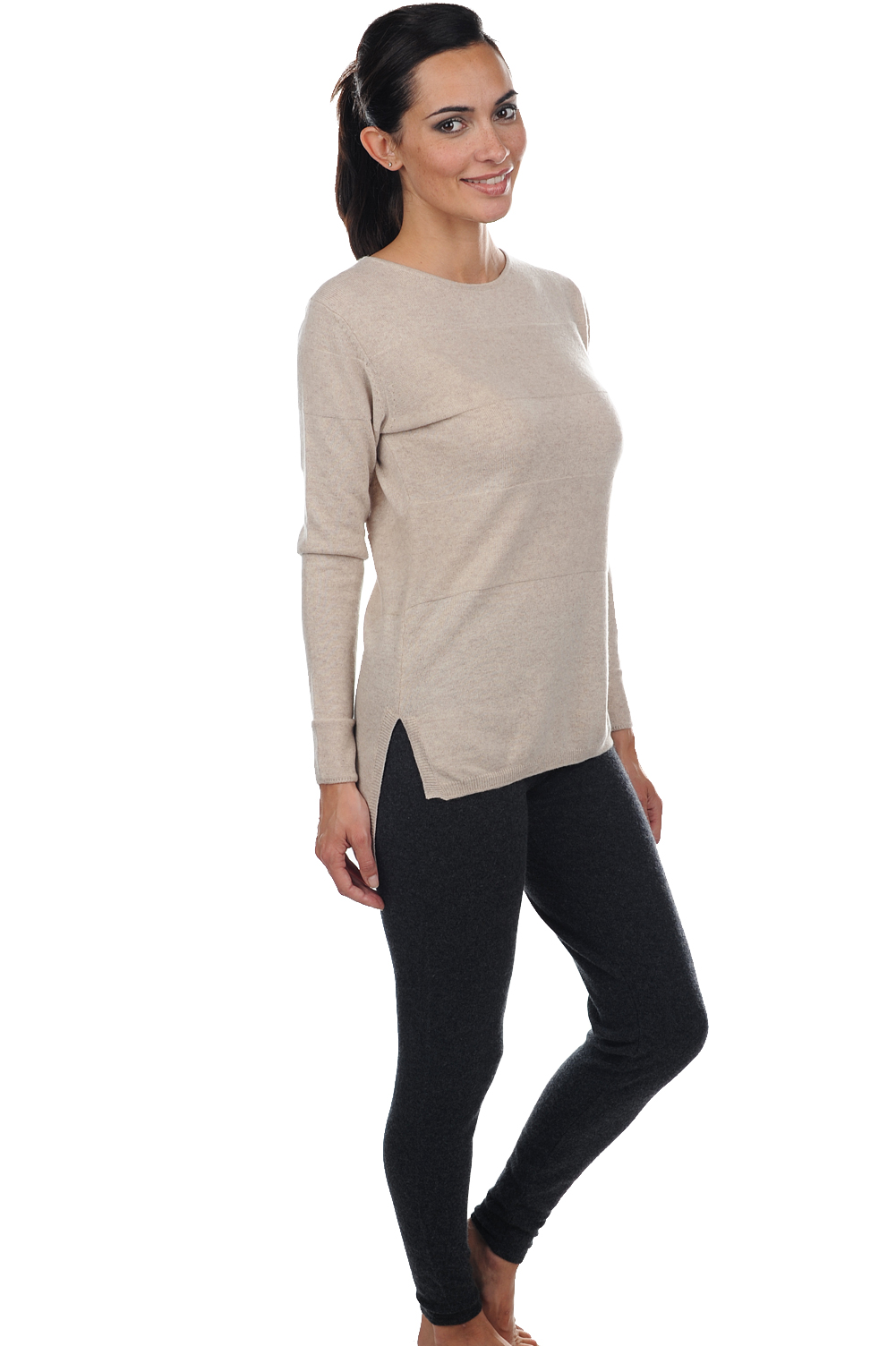 Cashmere ladies cocooning xelina charcoal marl m