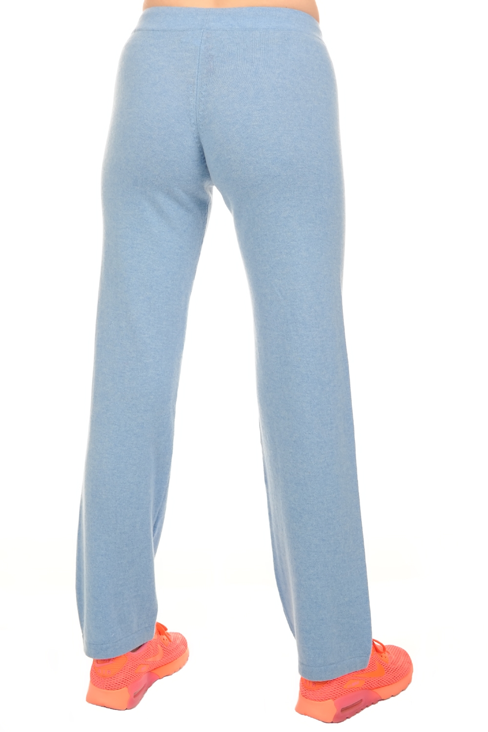 Cashmere ladies trousers leggings malice azur blue chine l