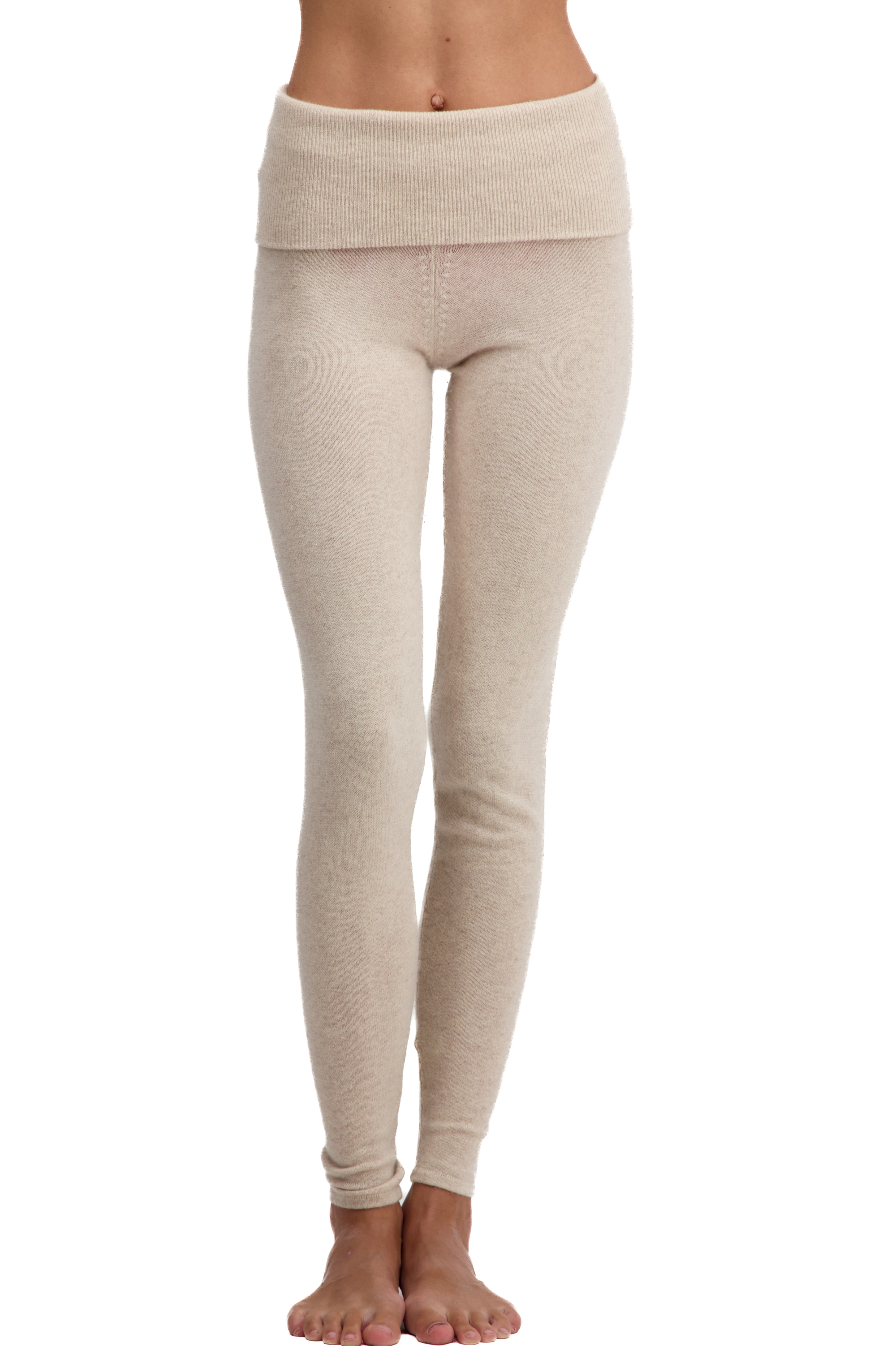 Cashmere ladies trousers leggings shirley natural beige s