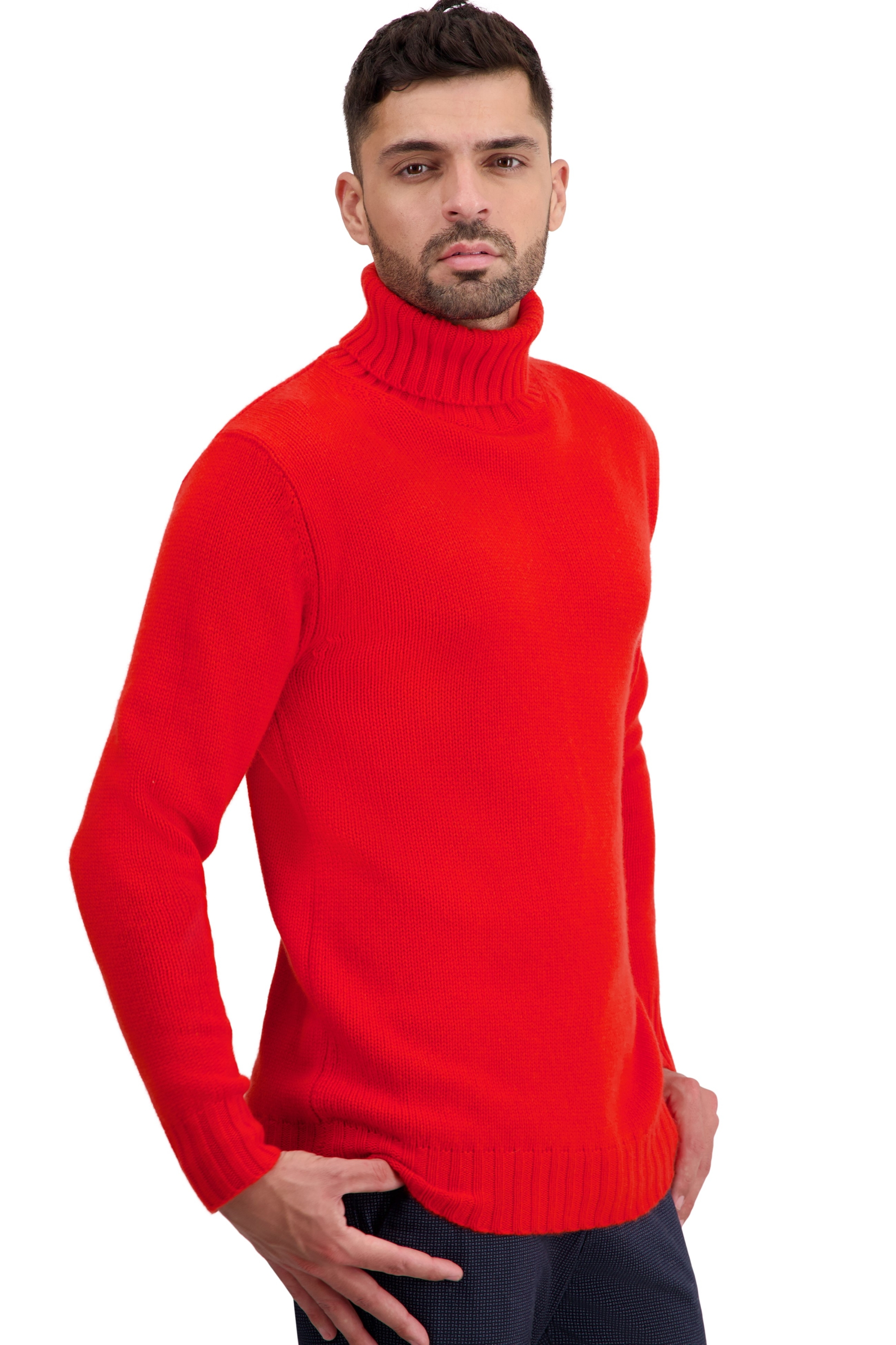Cashmere men basic sweaters at low prices tobago first tomato xl