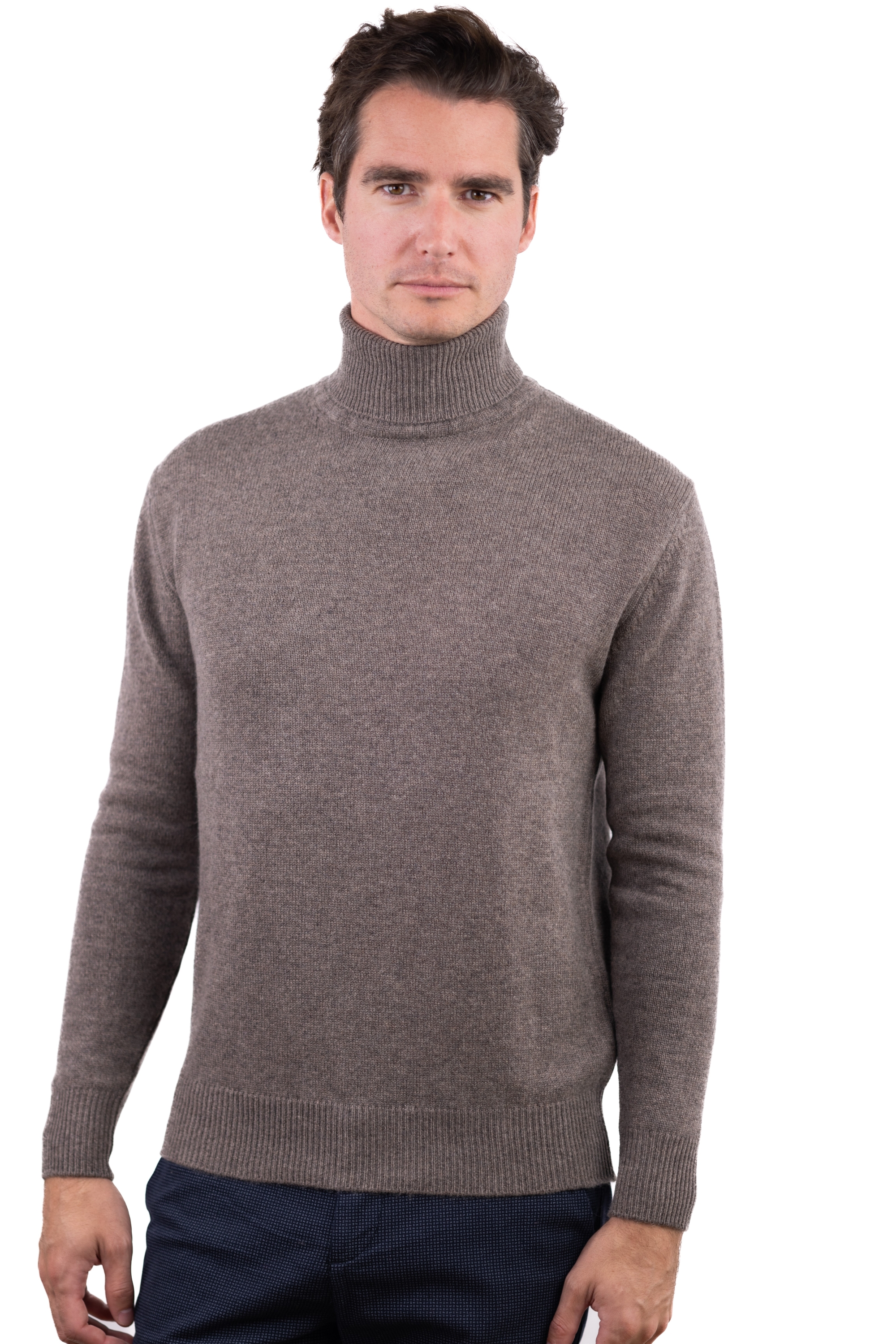Cashmere men basic sweaters at low prices torino first otter 2xl