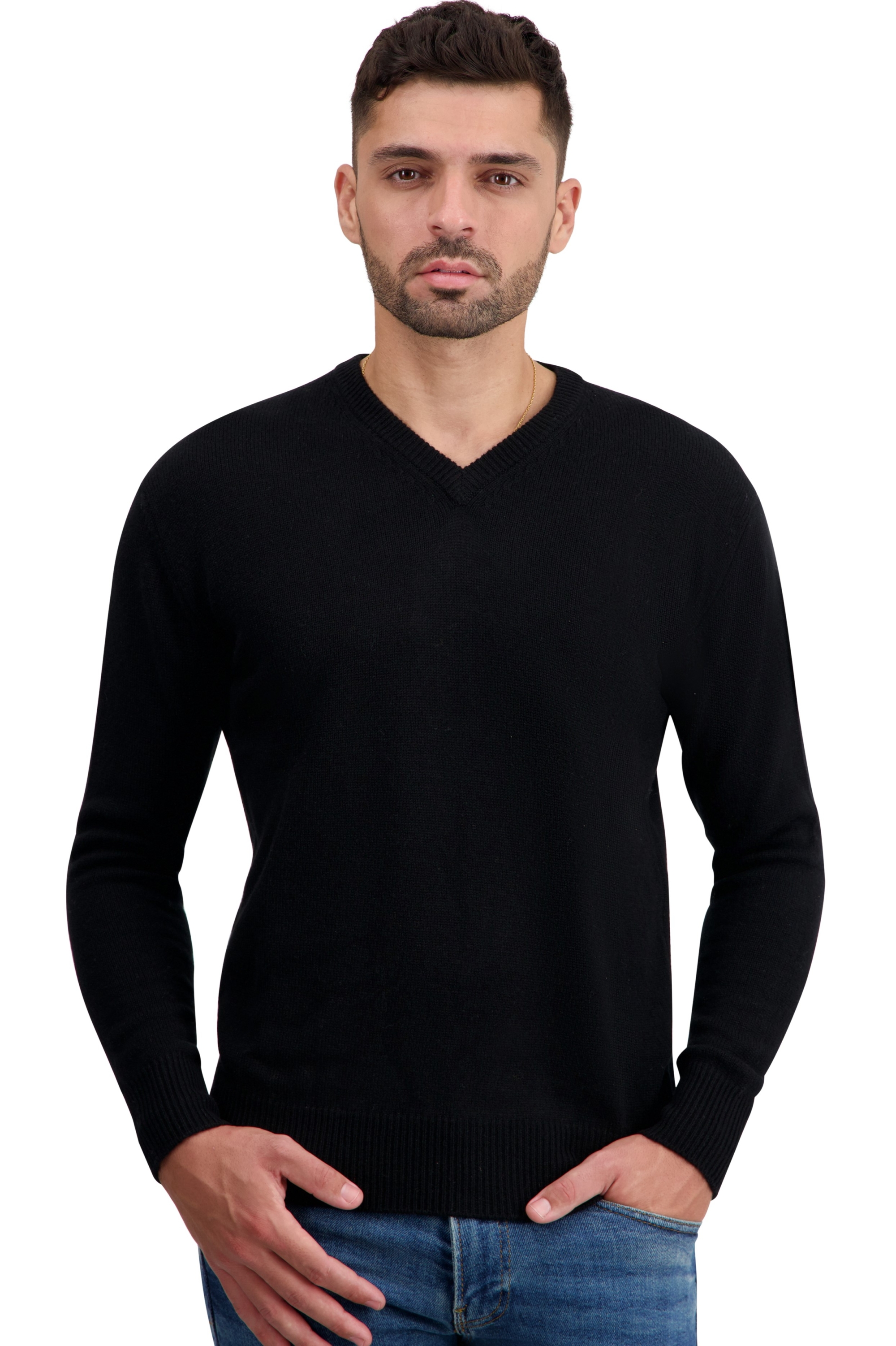 Cashmere men basic sweaters at low prices tour first black 2xl
