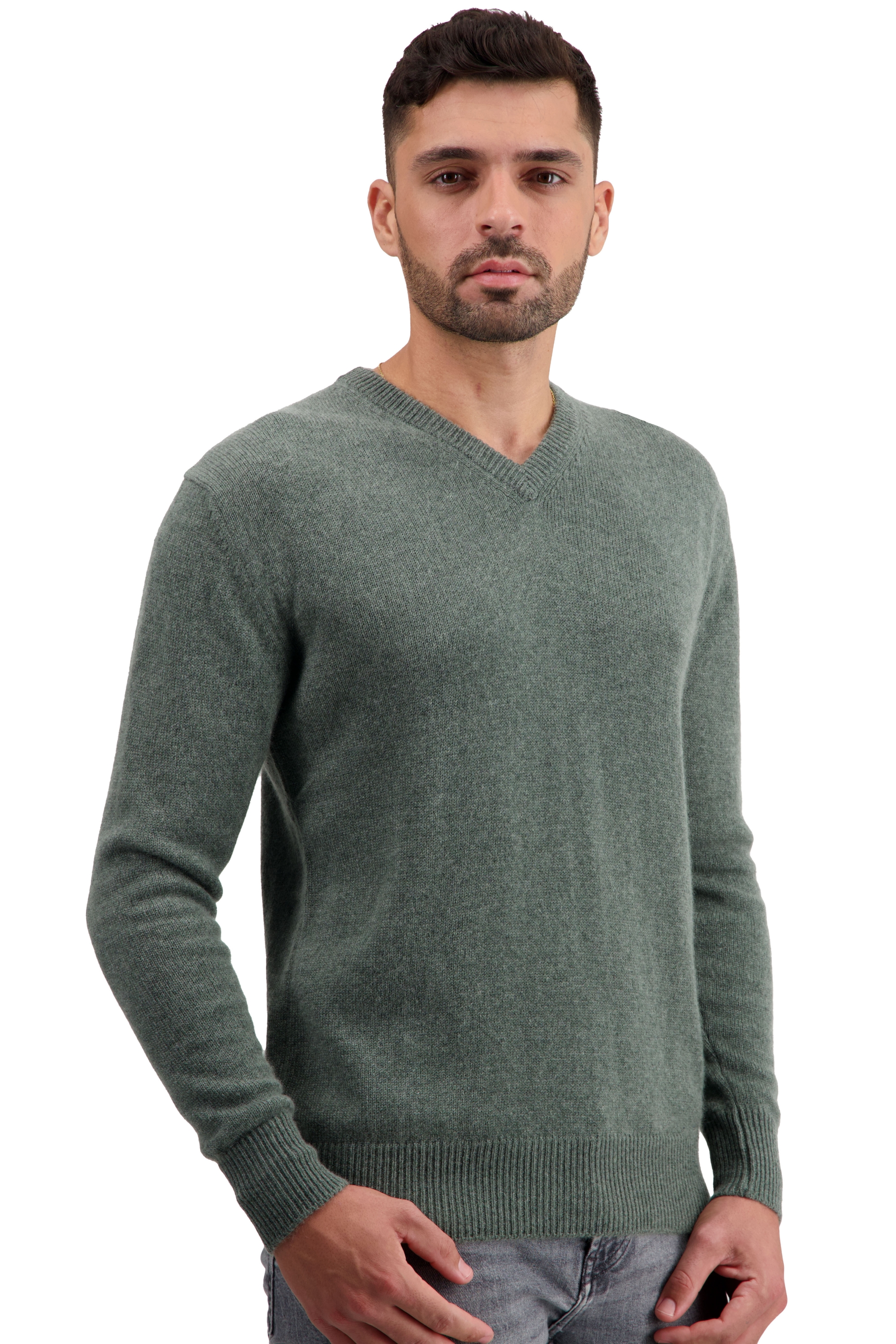 Cashmere men basic sweaters at low prices tour first military green l