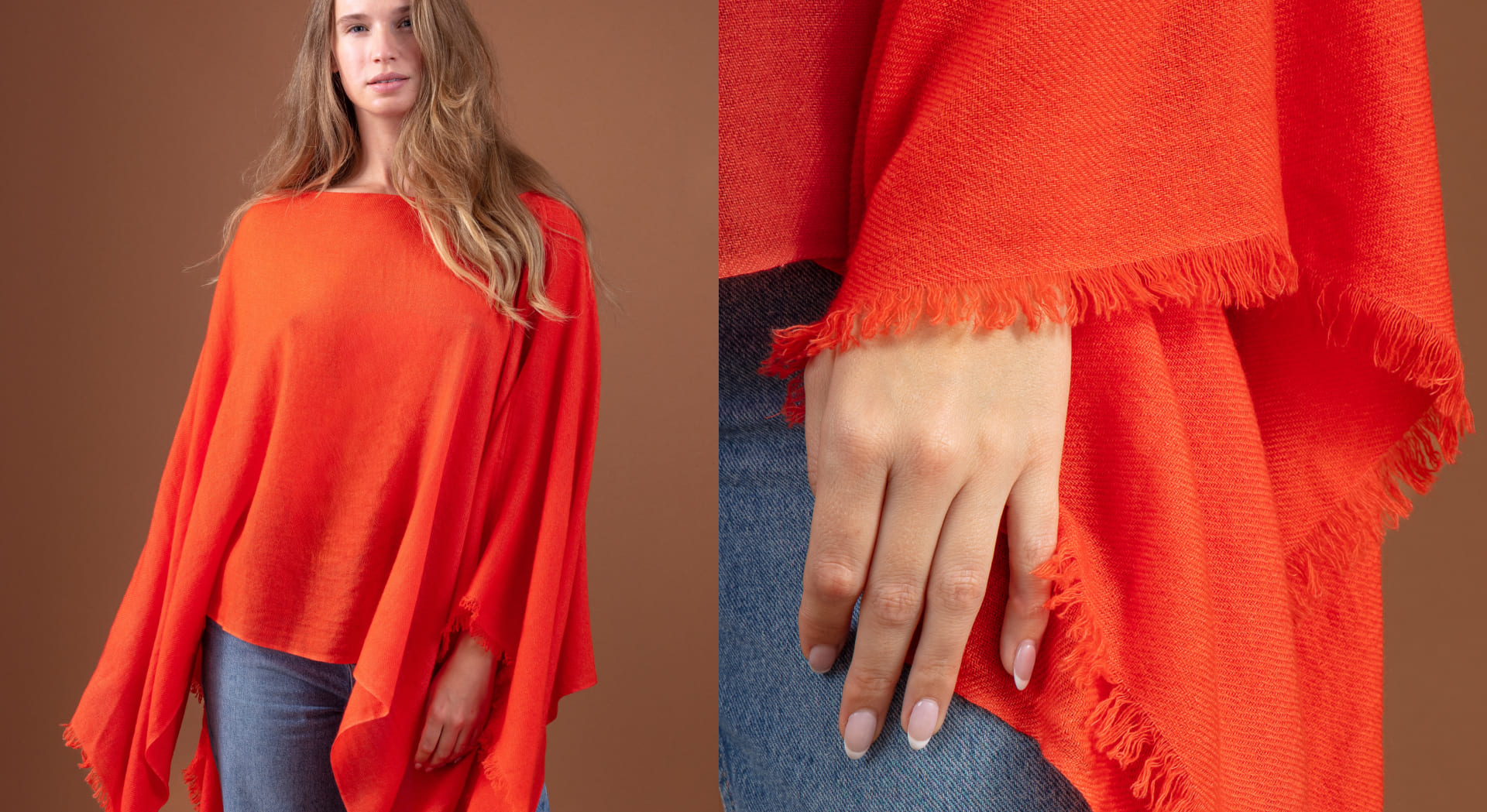 THE PONCHO <br />
CASHMERE