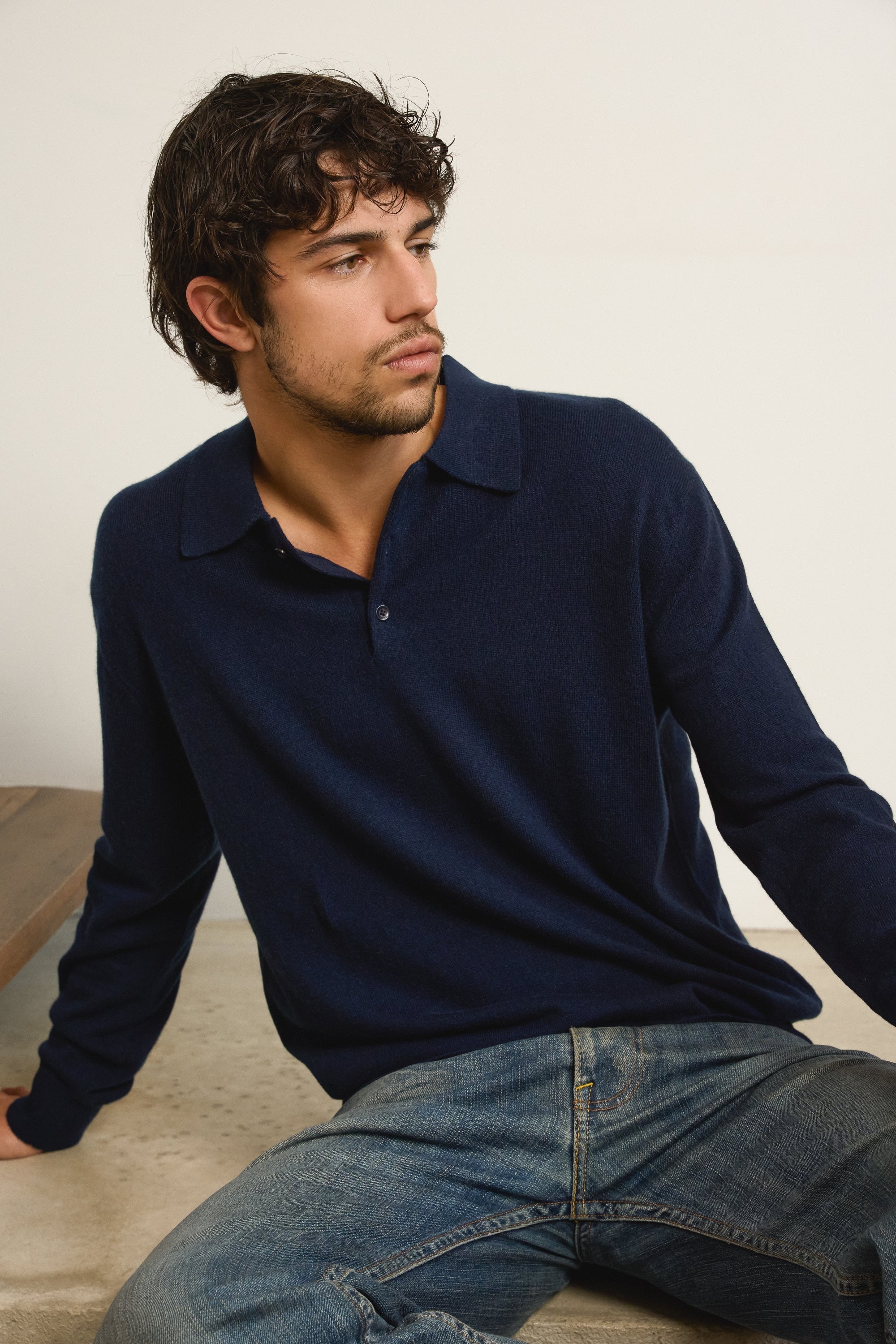 Alexandre in men's cashmere - dark navy - Mahogany