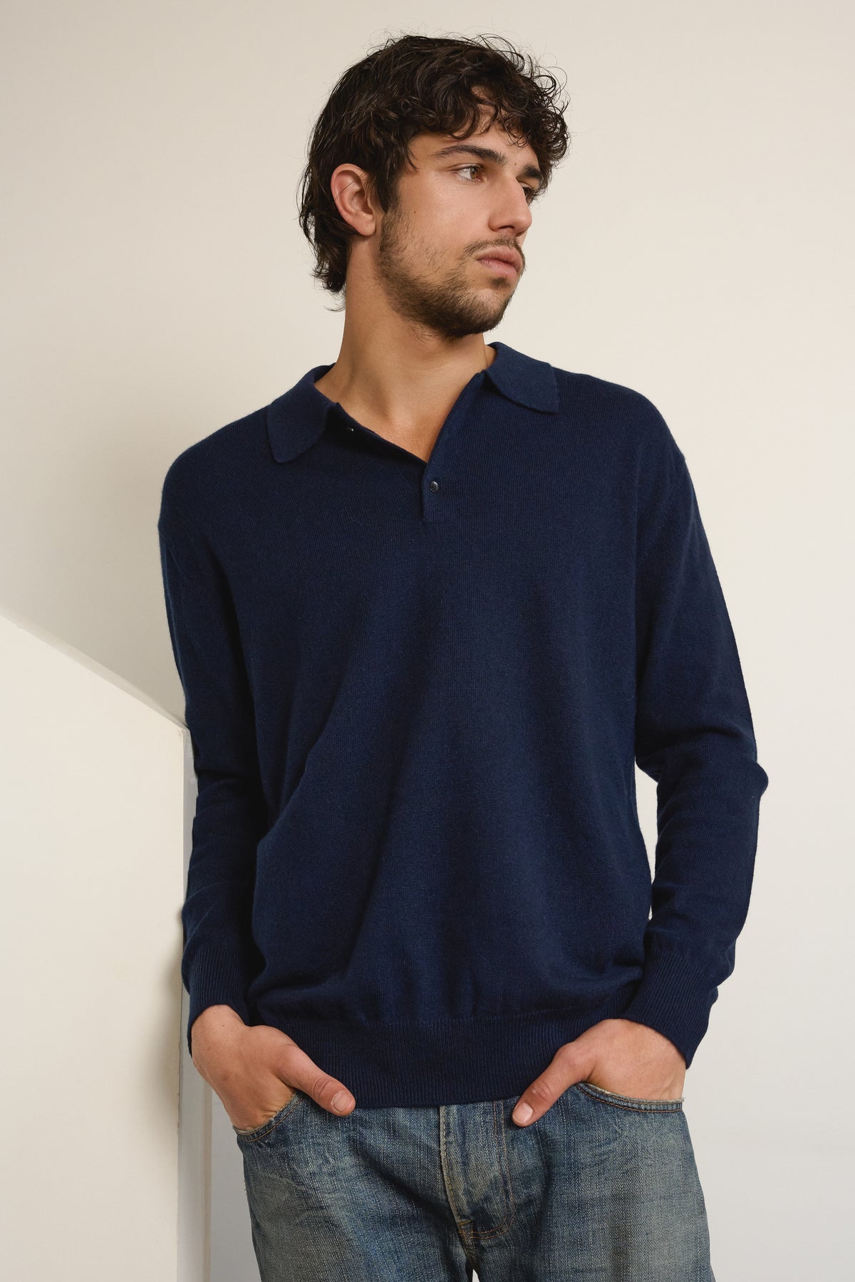 Alexandre in men's cashmere - View 1 - dark navy - Mahogany