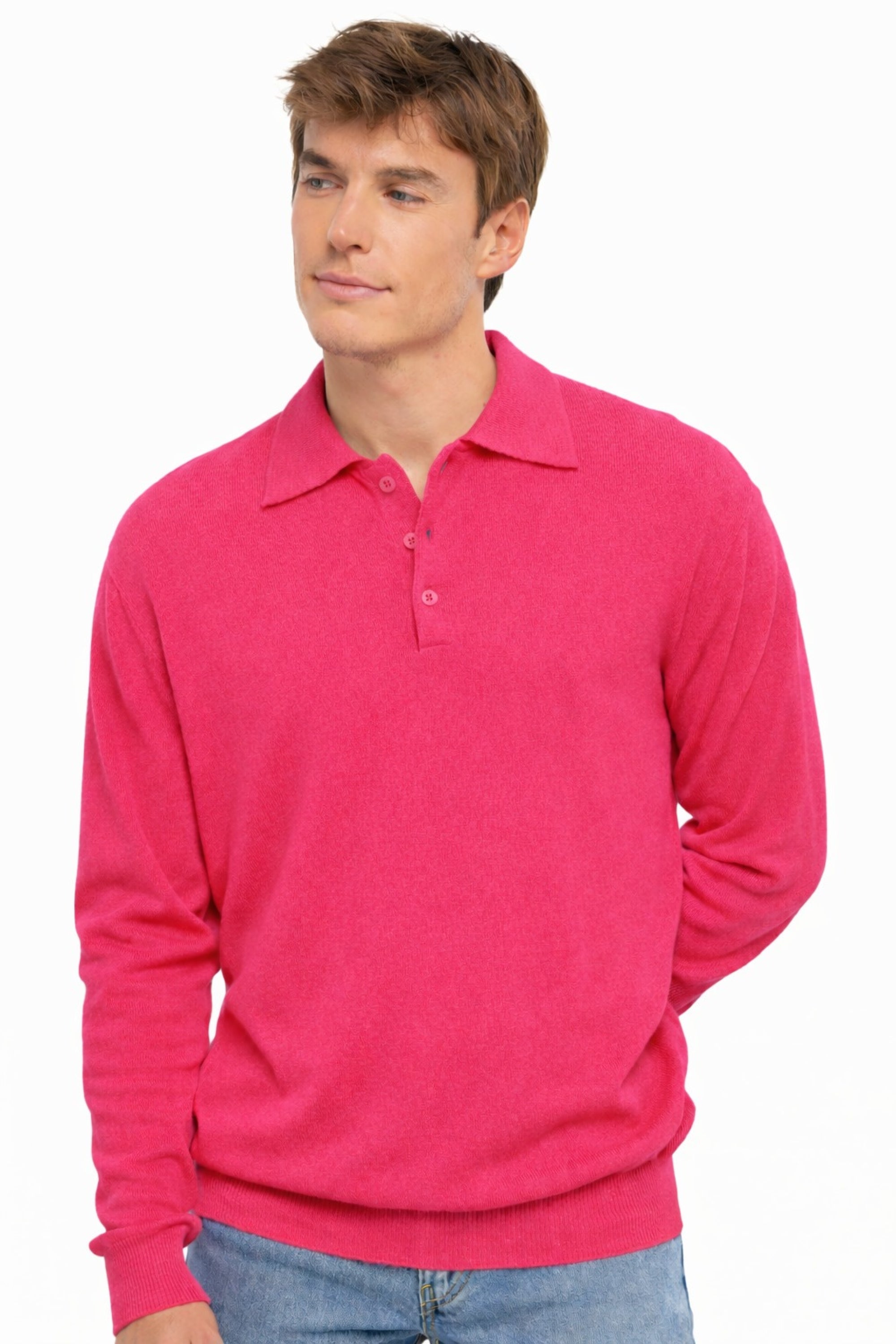 Alexandre in men's cashmere - redcurrant - Mahogany