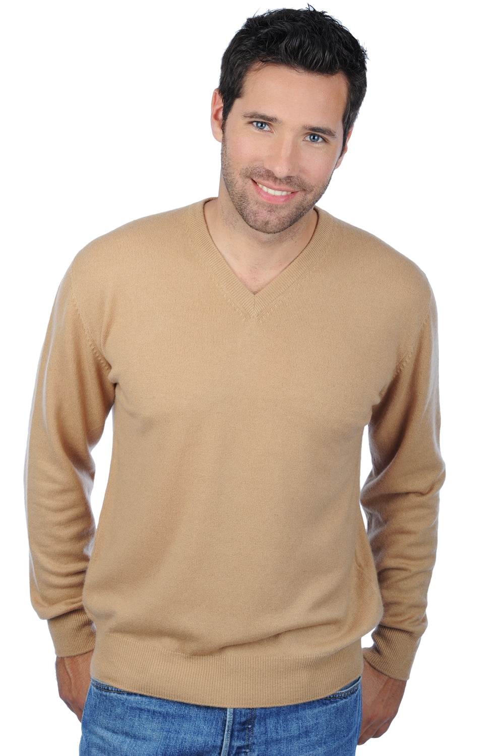 Gaspard men's cashmere - camel - Mahogany