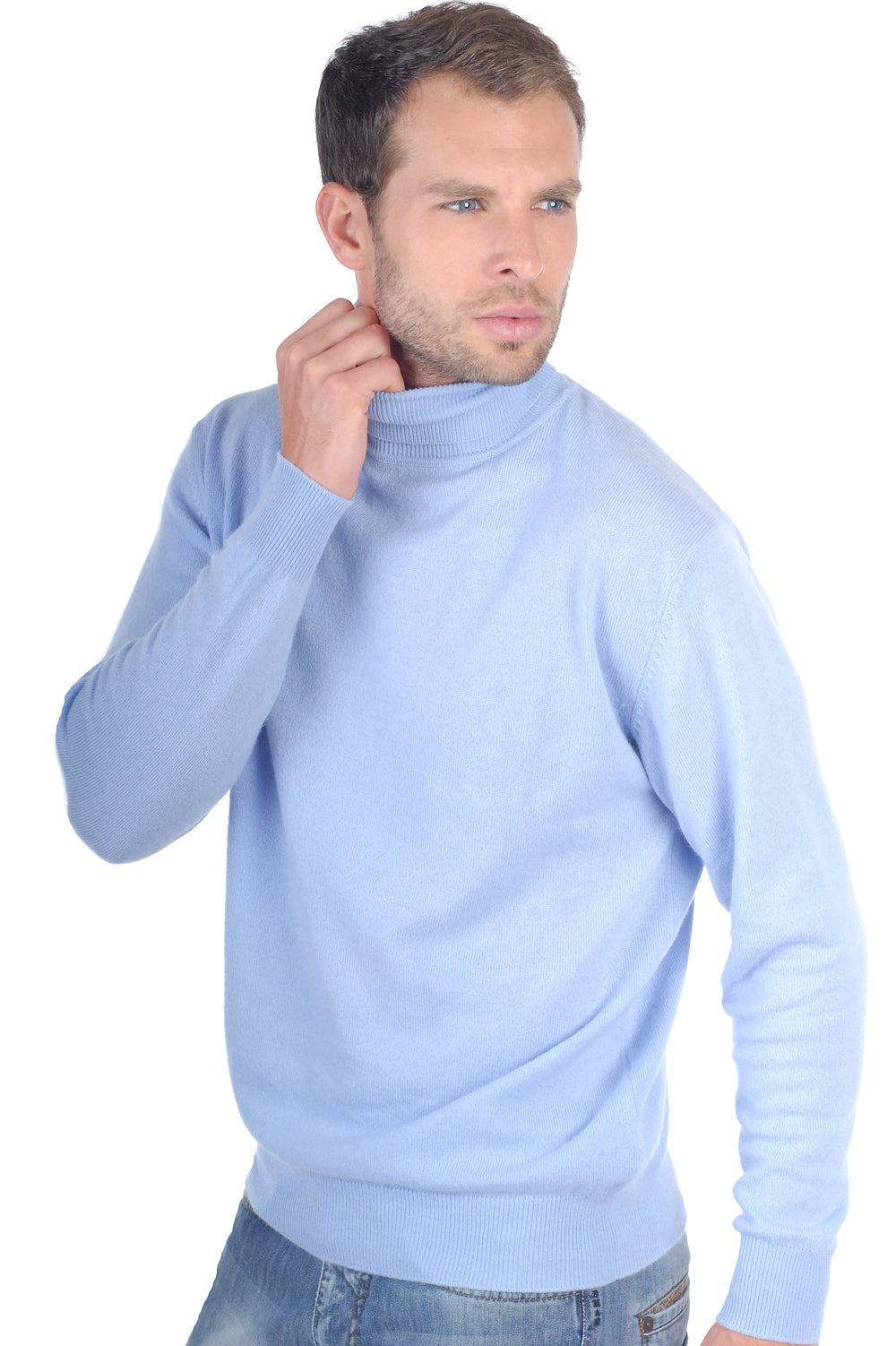 Edgar men's cashmere - sky blue - Mahogany