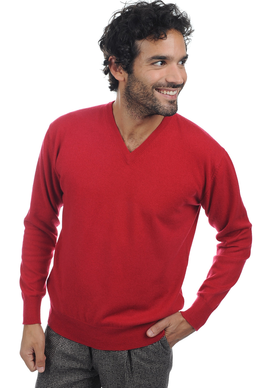 Hippolyte men's cashmere - velvet red - Mahogany