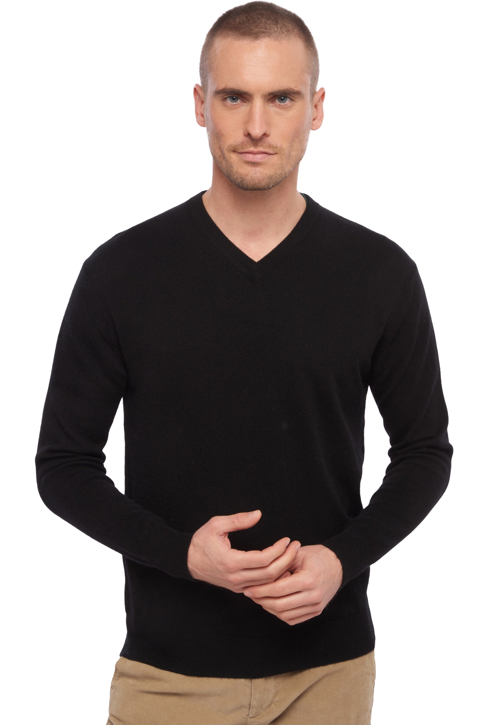 Hippolyte men's cashmere - black - Mahogany