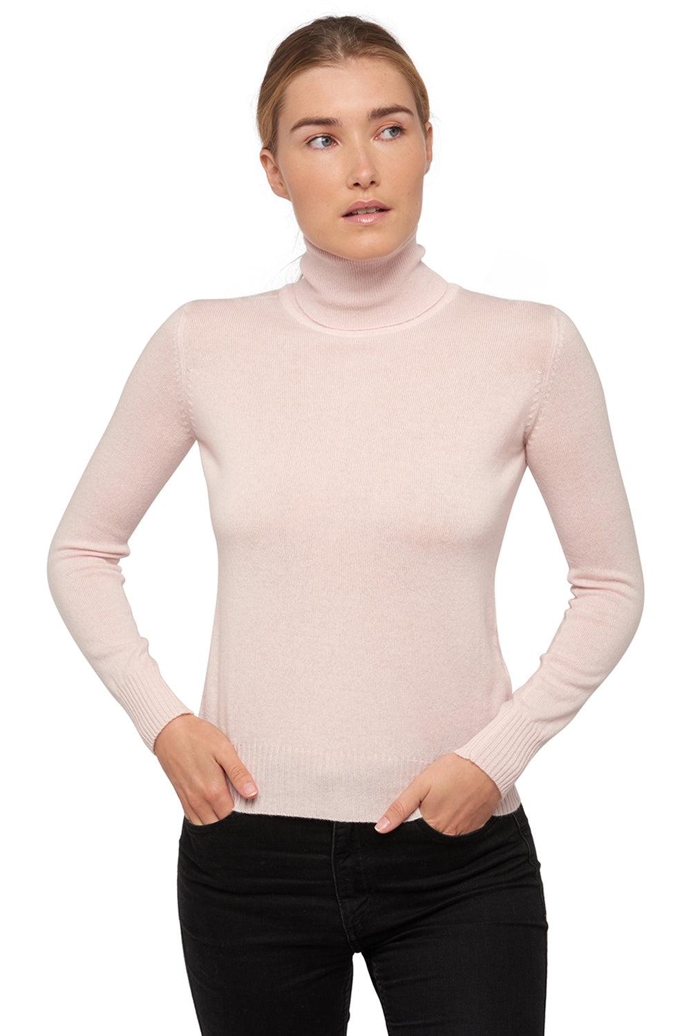 Lili women's cashmere jumper - pale pink - Mahogany
