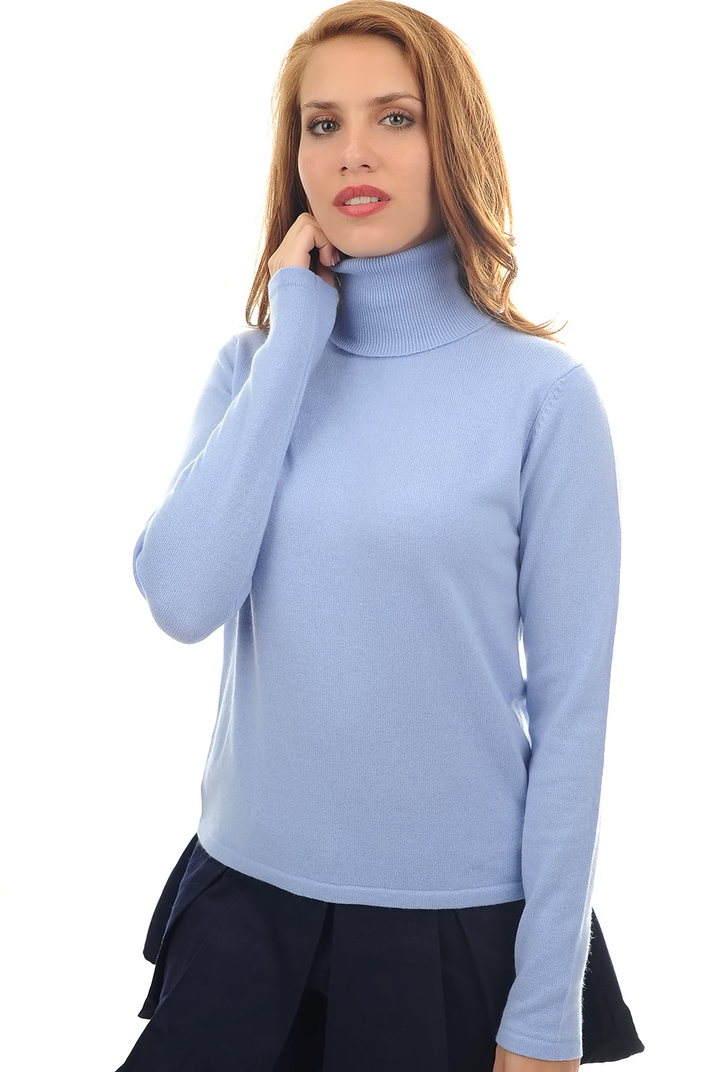 Jade cashmere women's jumper - sky blue - Mahogany