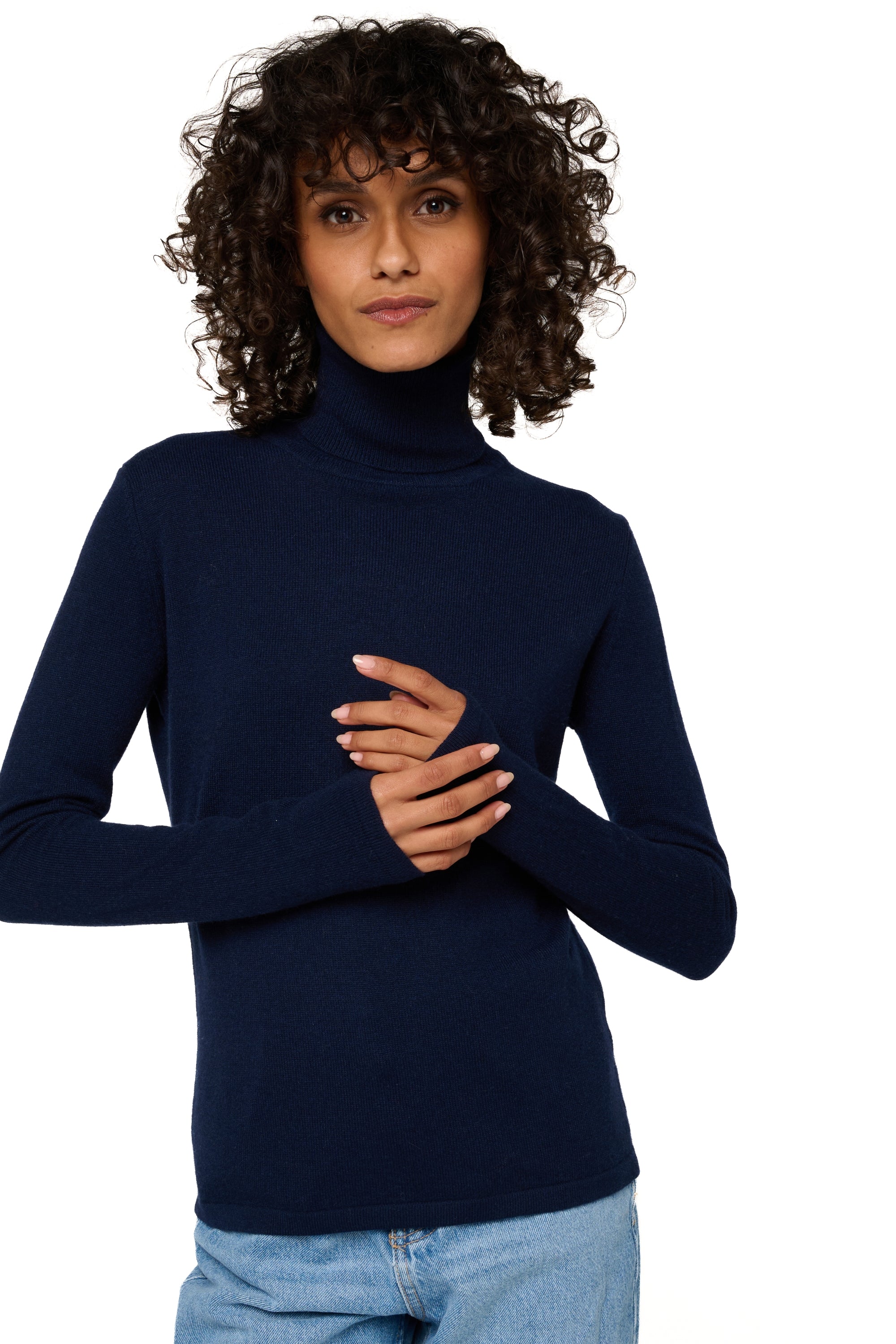 Jade women's cashmere jumper - dark navy - Mahogany