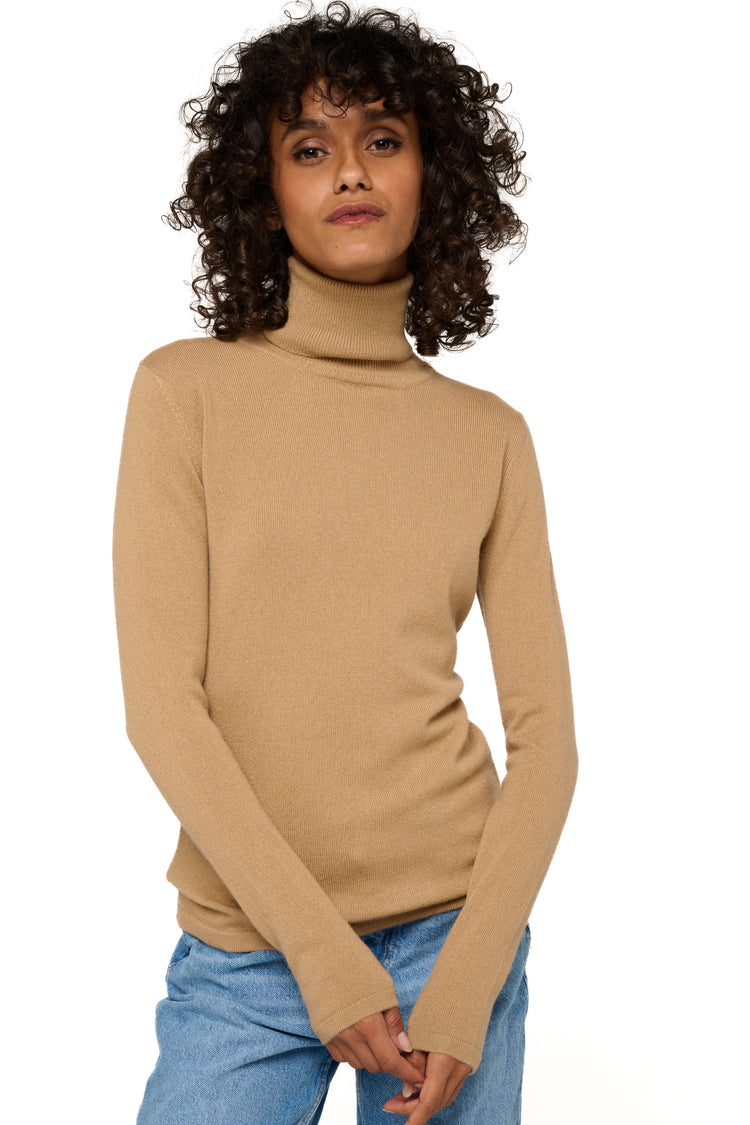 Jade women's cashmere jumper - camel - Mahogany