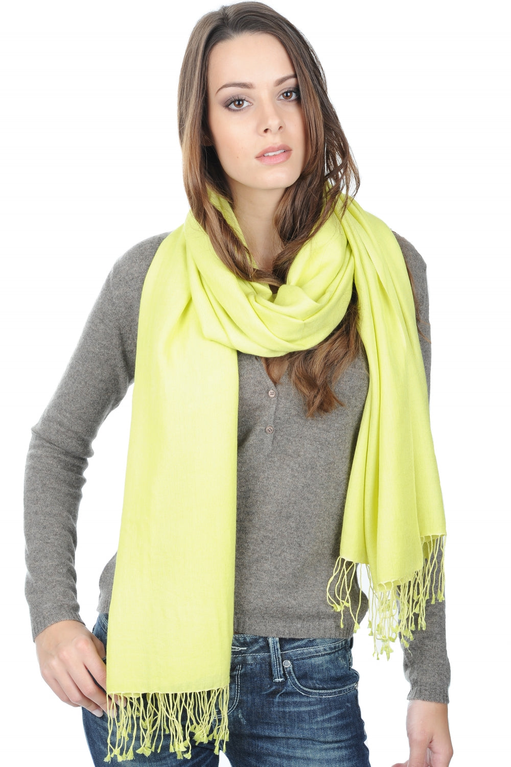 Platine in cashmere and silk unisex - vibrant green - Mahogany