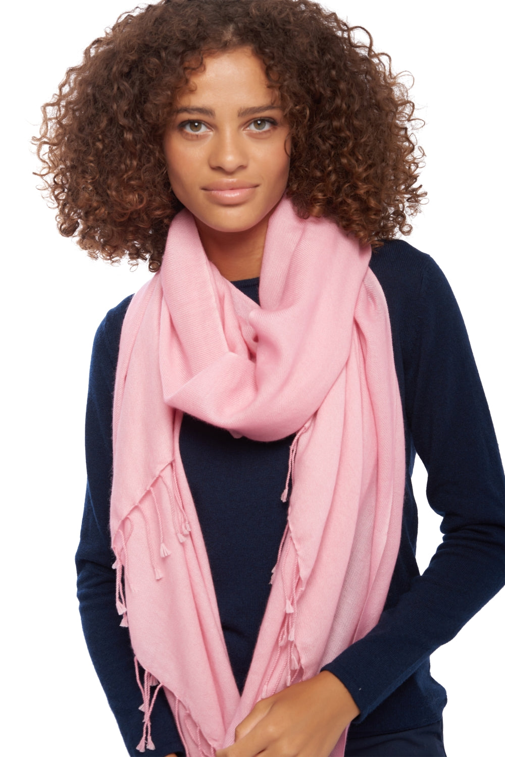 Diamond in mixed cashmere - pink - Mahogany