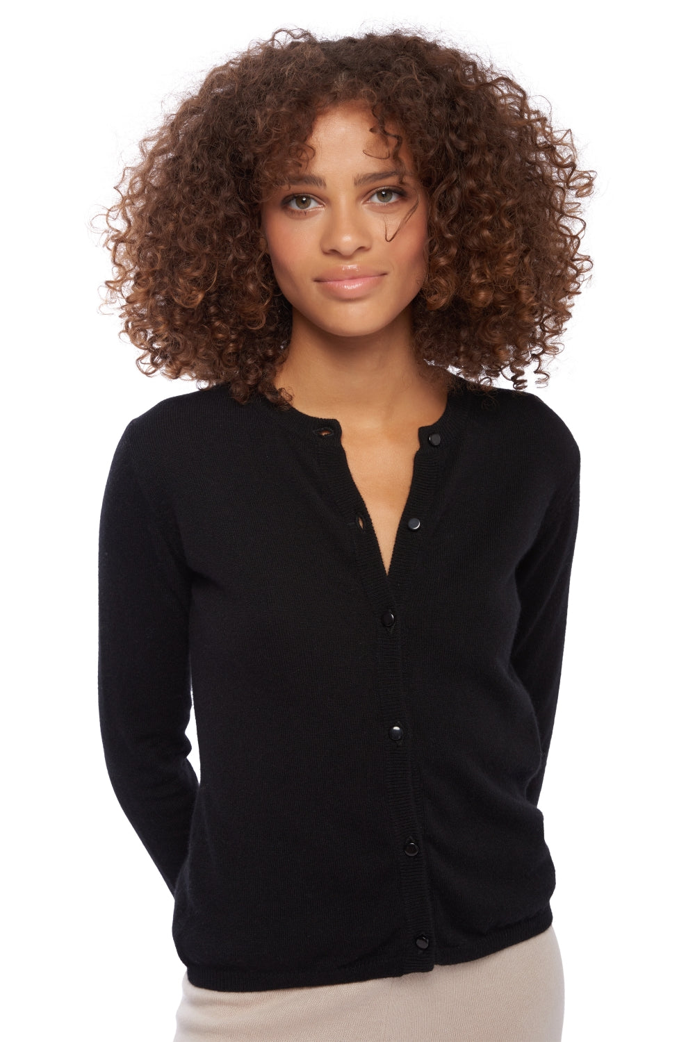Chloe in cashmere for women - black - Mahogany