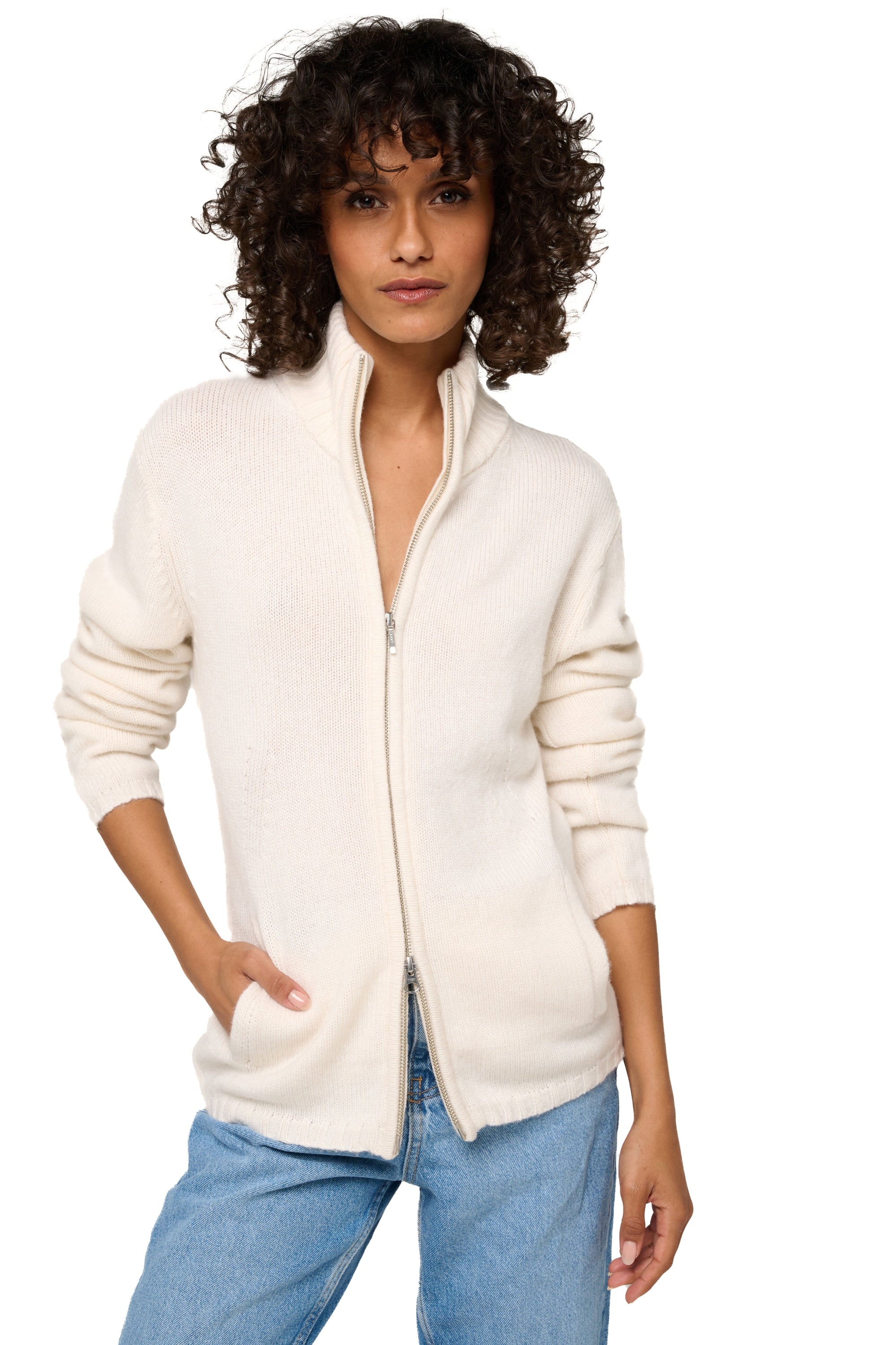 Elodie women's cashmere - off-white - Mahogany