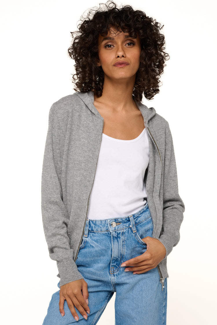 Louanne women's cashmere - gris chiné - Mahogany