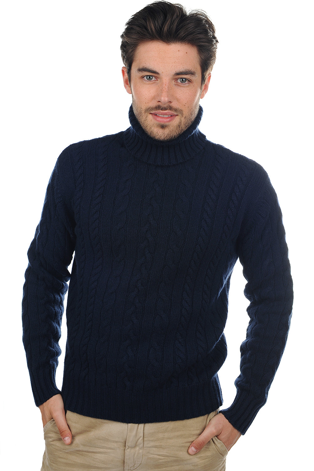 Lucas in men's cashmere - dark navy - Mahogany