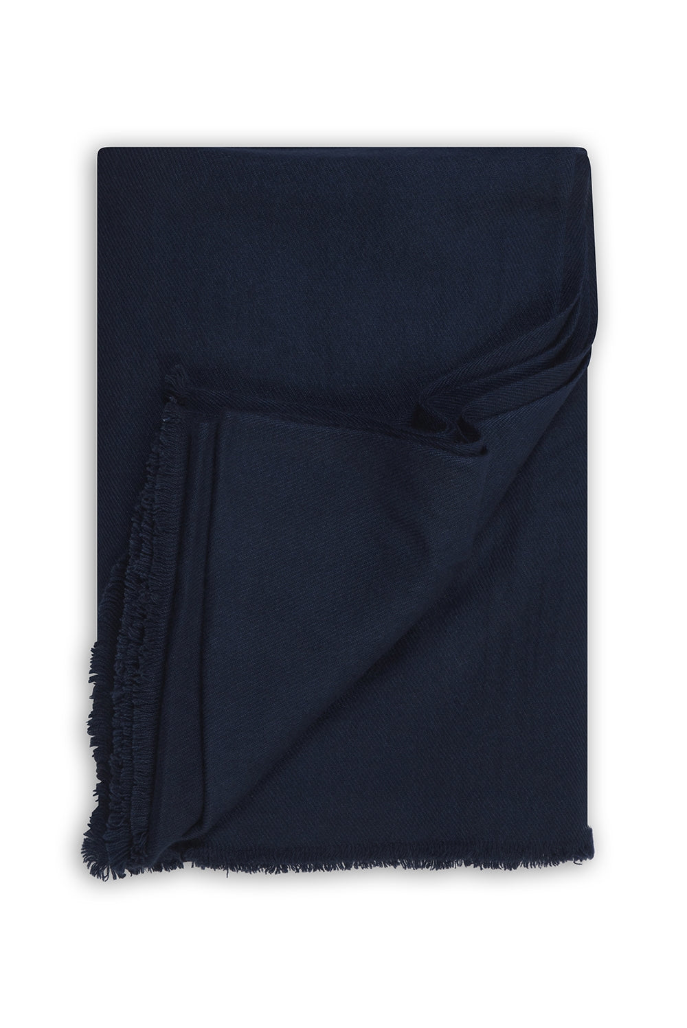 Toodoo Plain L in mixed cashmere - navy blue - Mahogany