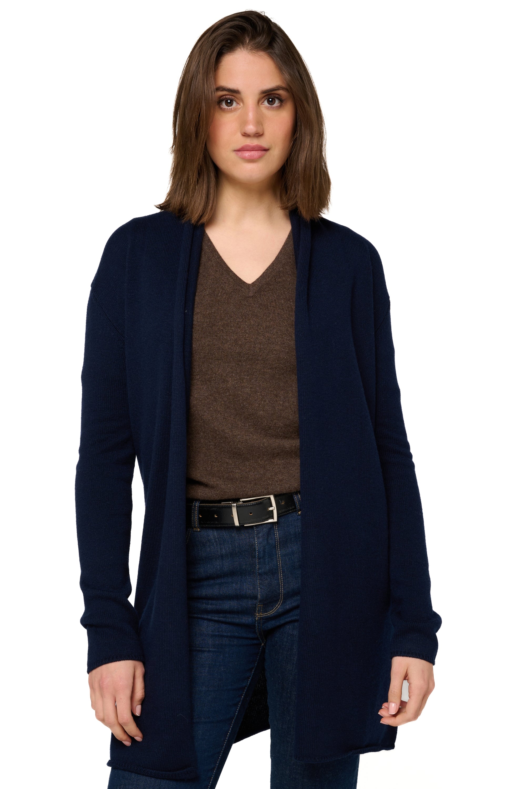 Perla women's cashmere jumper - dark navy - Mahogany