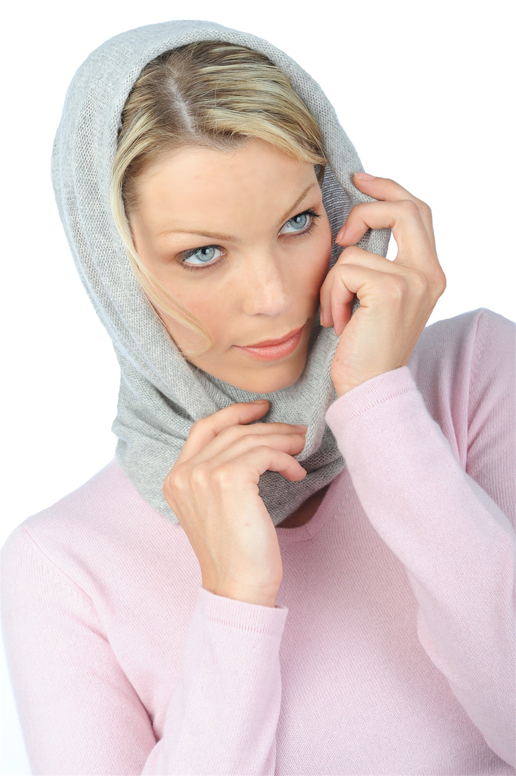 Fraise cashmere women's jumper - marl flannel - Mahogany