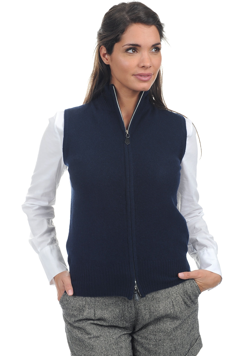 Zaza cashmere women's jumper - dark navy - Mahogany